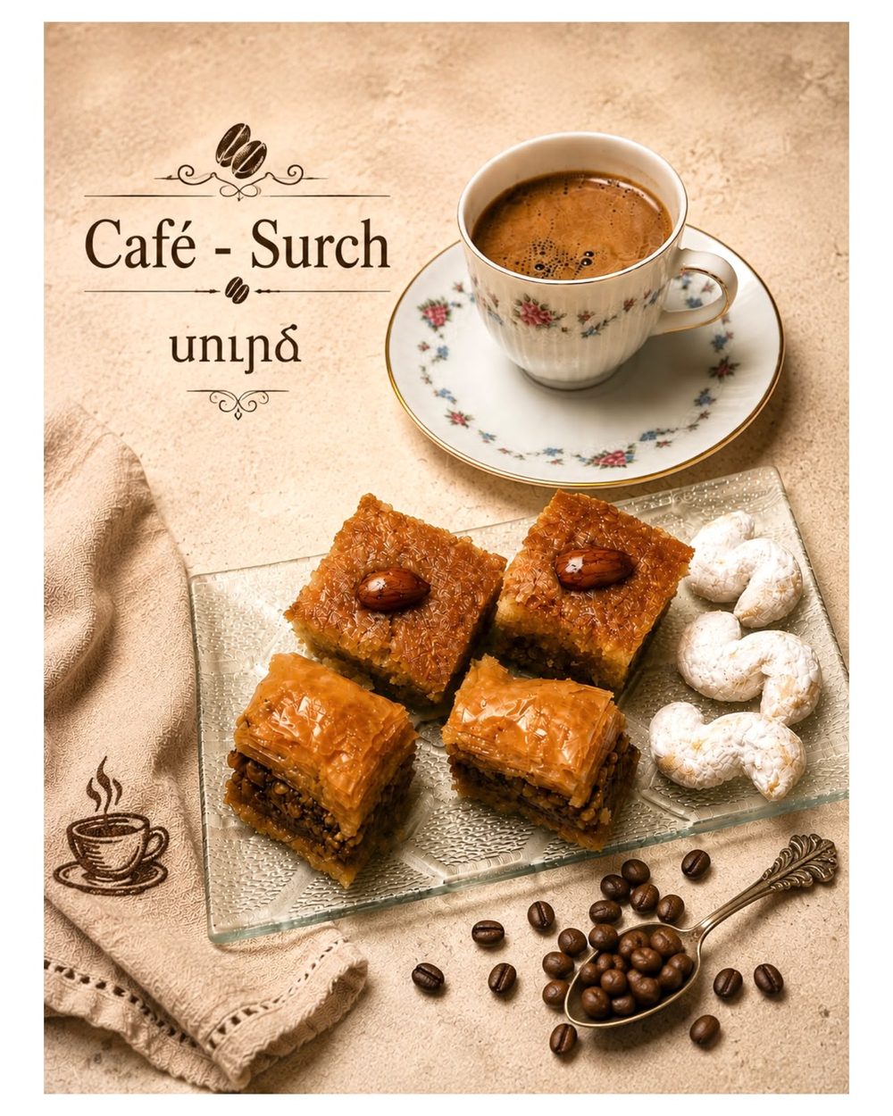 Postres armenios y café